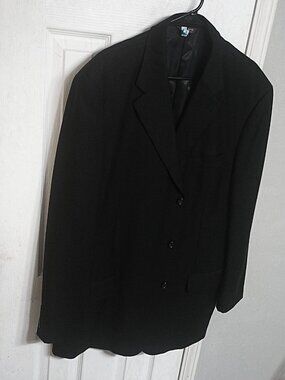 Cianni Cellini Men Black Suit Jacket Only 46L